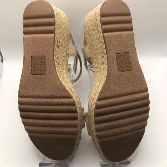 Naturalizer Women's Stella Wedge Espadrille Platform Sandal Beige Multi Size 8W - Picture 10 of 11
